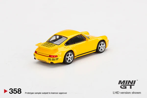 Mini GT 1:64 Porsche RUF CTR 1987 Anniversary Blossom Yellow #358