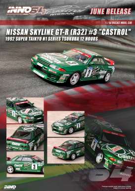 Inno64 1992 Nissan Skyline GT-R (r32) #3 castrol super taikyu