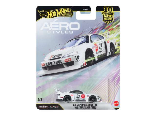 Hot Wheels 1:64 Nissan Silvia (S15) LB Super Silhouette #23, white