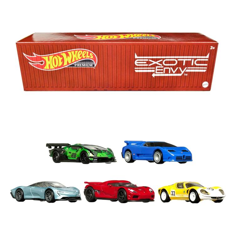 Hot Wheels 1:64 Premium Exotic Envy Container Set