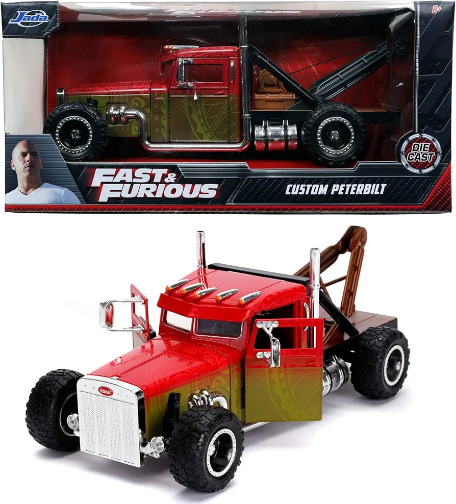 Jada Toys 1:24 Fast & Furious Hobbs and Shaw Custom Peterbilt Truck with Opening Doors