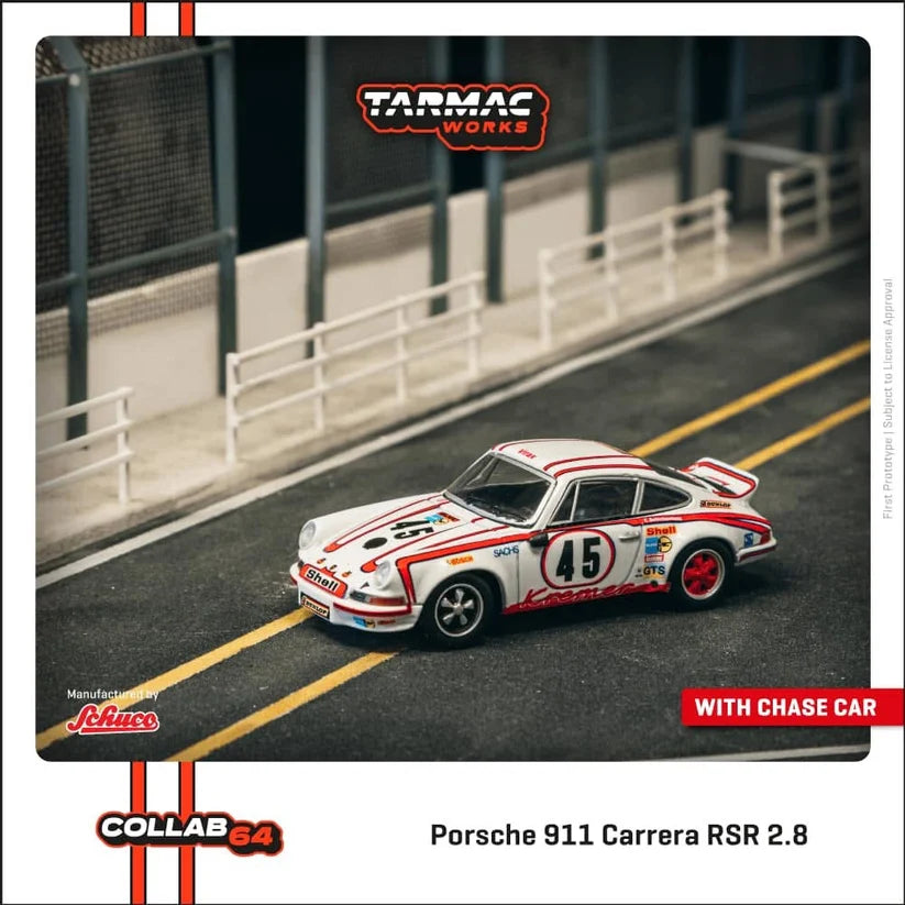 Tarmac Works x Schuco 1:64 Porsche 911 Carrera RSR 2.8 24h Le Mans 1973