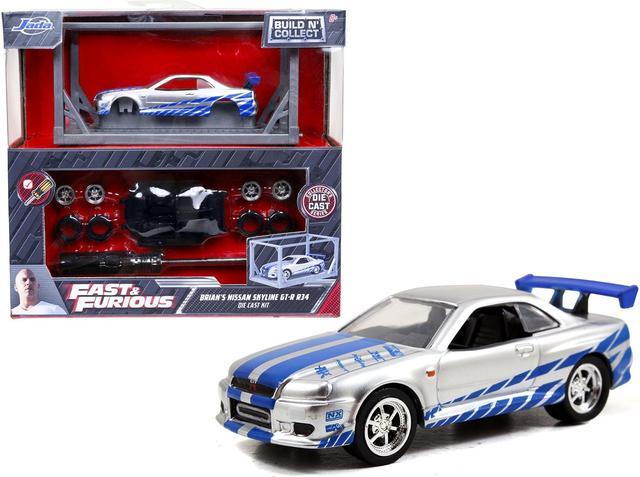 Jada Toys 1:55 Brian's Nissan Skyline GT-R R34 Fast and Furious Build n Collect