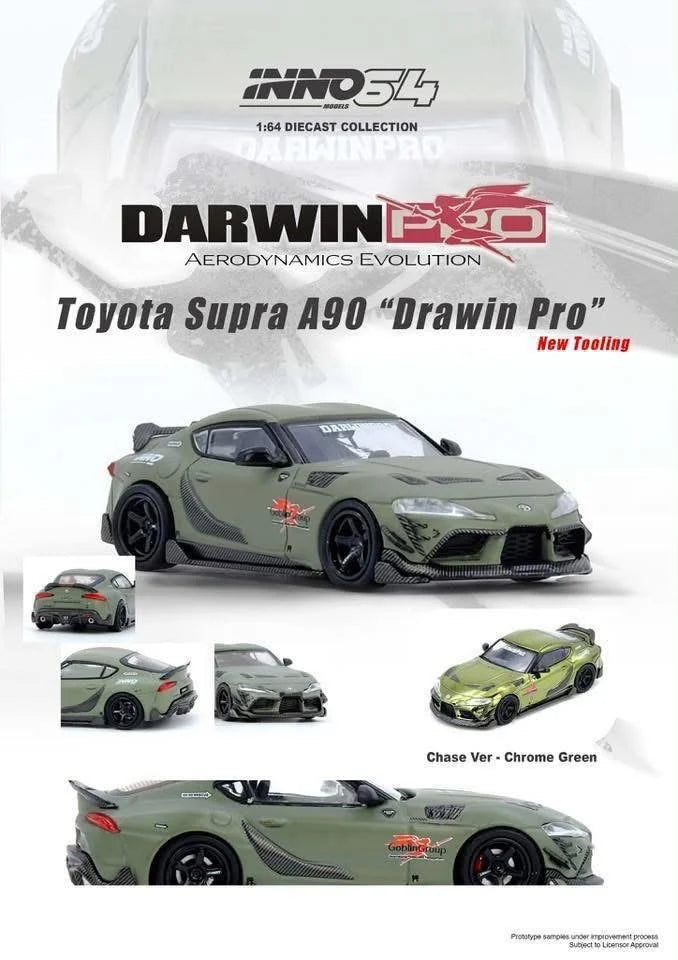 Inno64 1:64 Toyota Supra A90 DARWIN PRO Matt Green