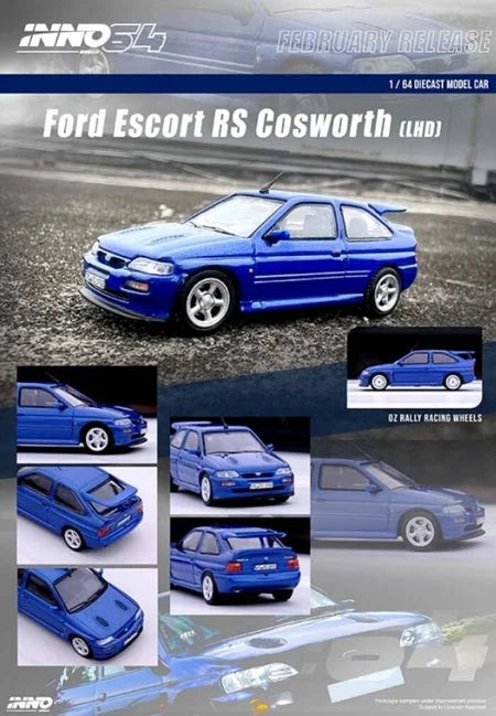 Inno64 Ford Escort RS Cosworth *right hand drive*, Metallic Blue