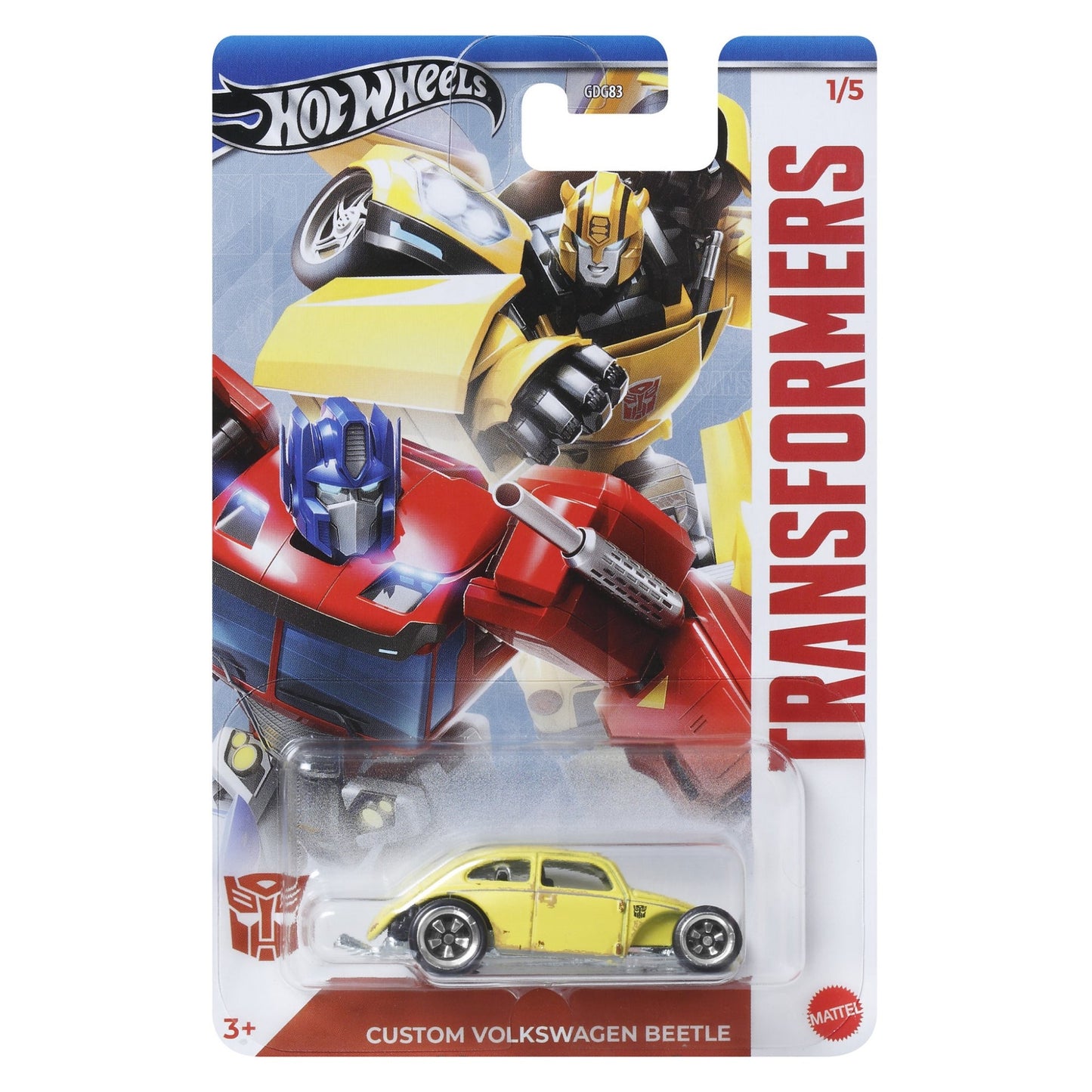 Hot Wheels 1:64 Transformers Custom Volkswagen Beetle 1/5