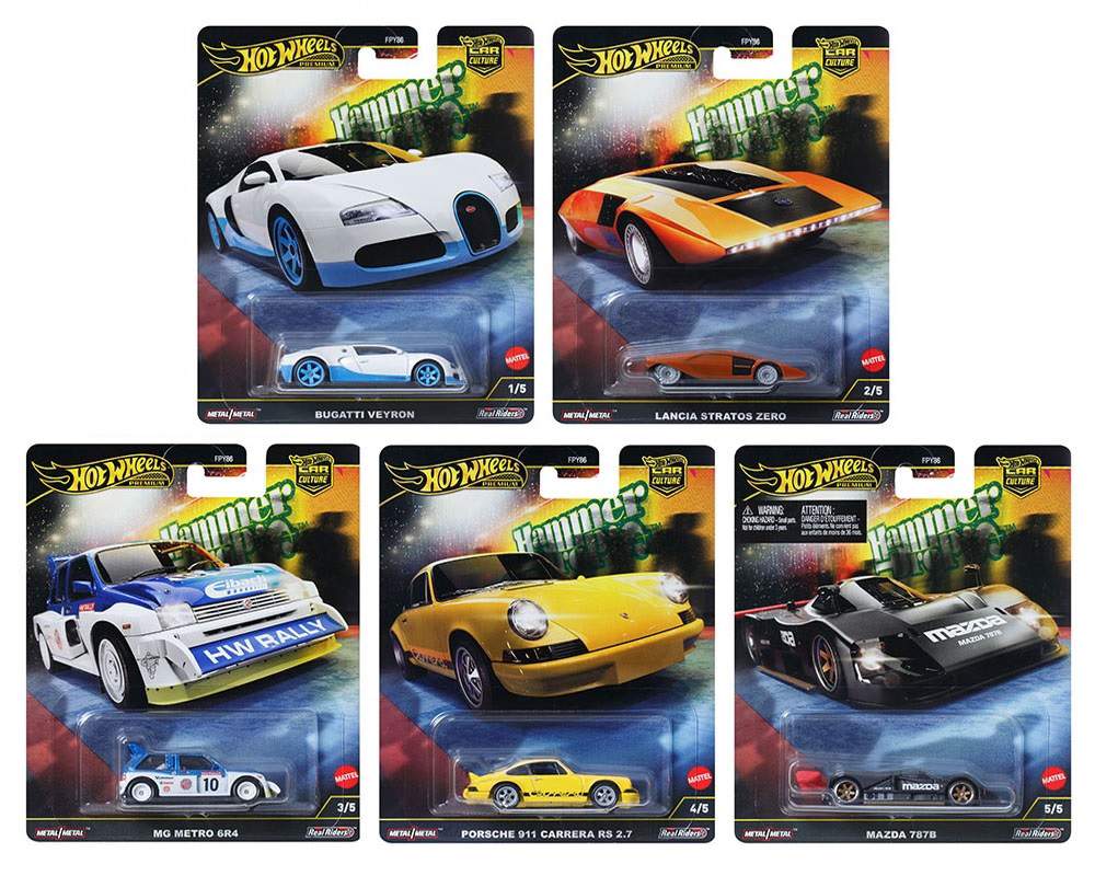 Hot Wheels 1:64 Premium Car Culture Hammer Drop Full Set of 5