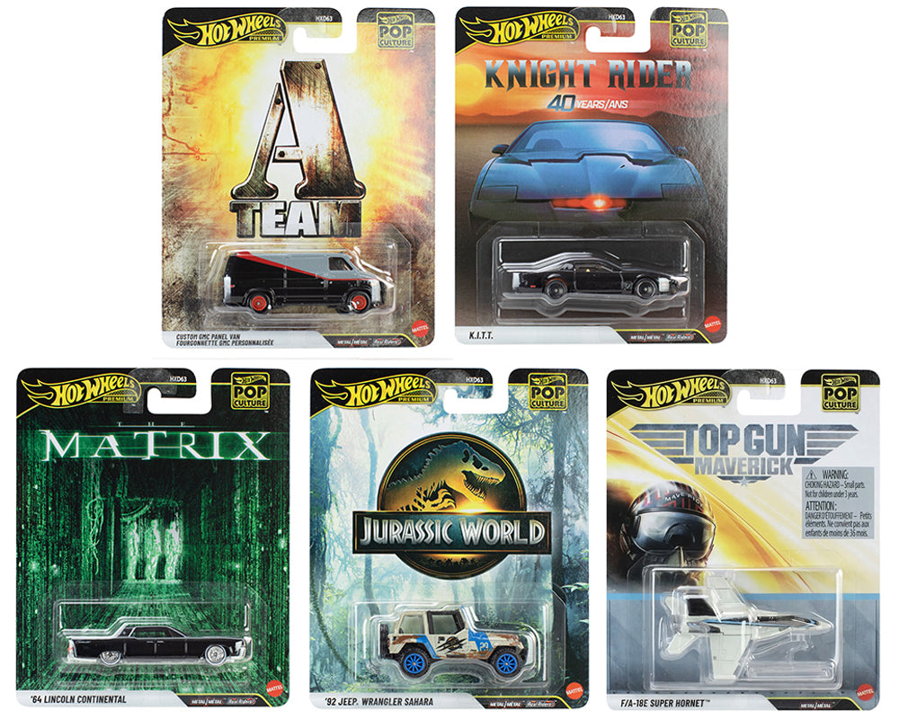 Hot Wheels 1:64 2027 Hot Wheels Pop Culture Mix 1 Full Set of 5
