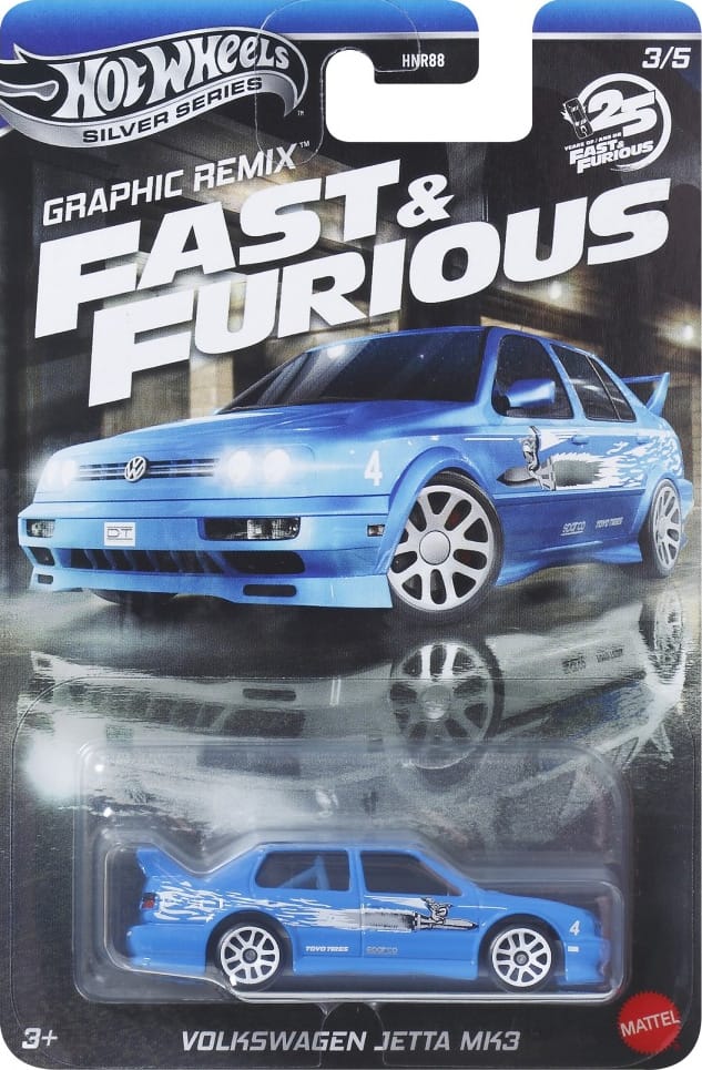 Hot Wheels 1:64 Silver Series Fast & Furious Graphics Remix Volkswagen Jetta Mk3