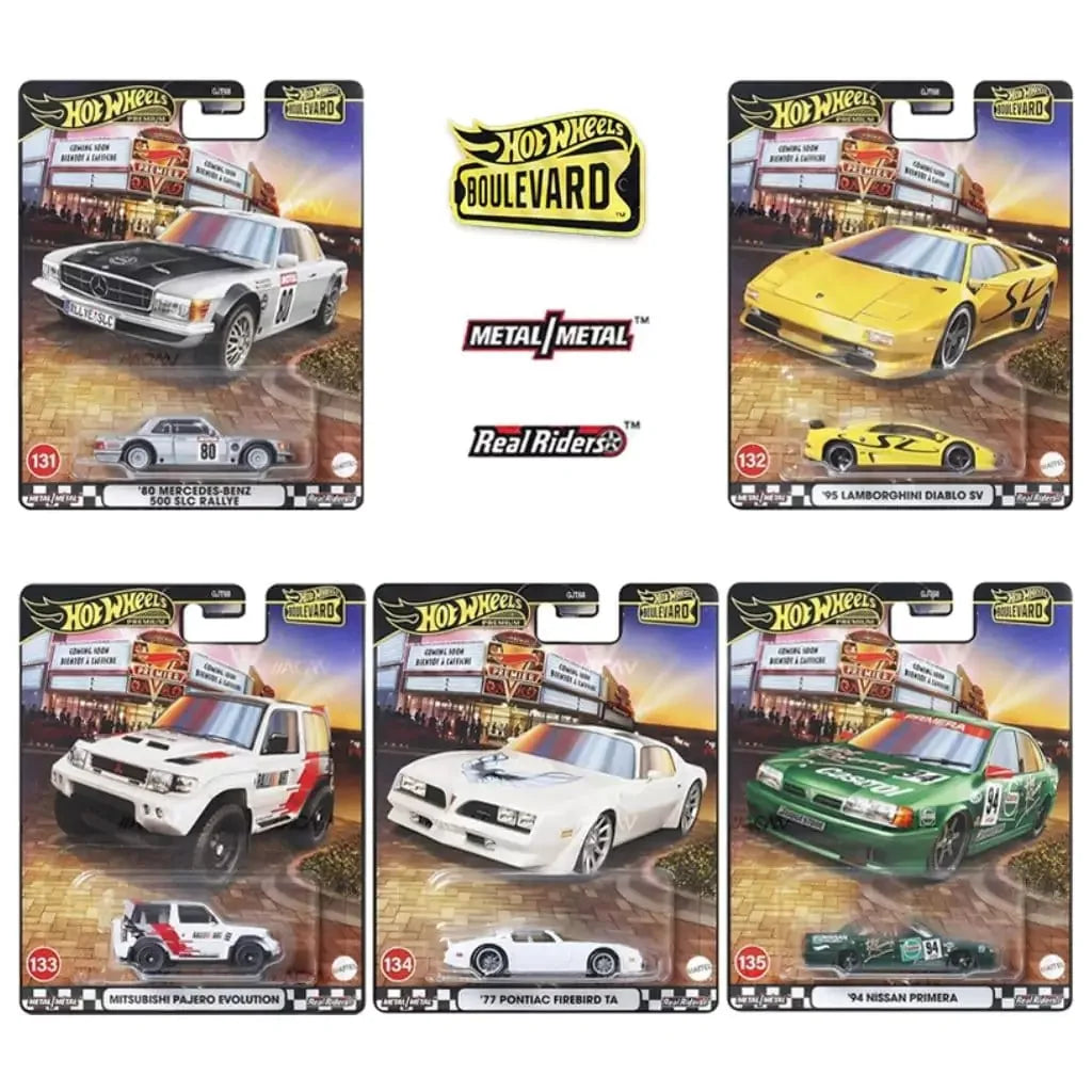 Hot Wheels Premium 2025 1:64 Boulevard #131-135 Set of 5 Cars 978D