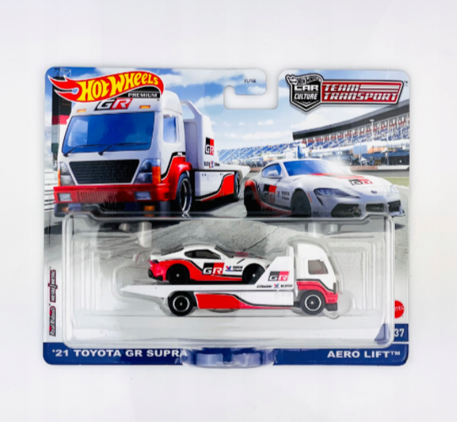 Hot Wheels 1:64 Team Transport 2021 Toyota GR Supra & Aero Lift Truck