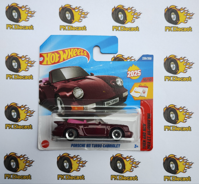Hot Wheels 2025 Porsche 911 Turbo Cabriolet - Then And Now - 239/250 Short Card