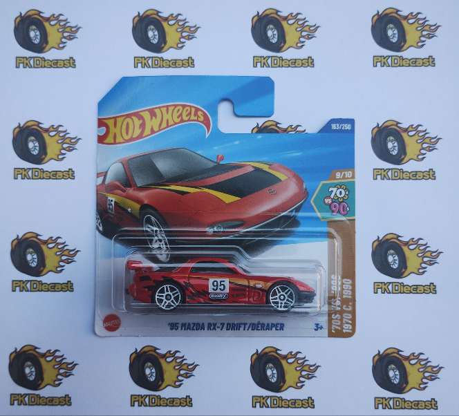 Hot Wheels 2025 95 Mazda Rx-7 Drift Red Short Card