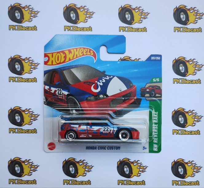 Hot Wheels 2025 Honda Civic Custom Short Card