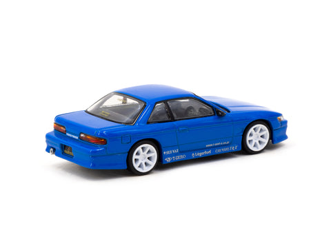 Tarmac Works 1:64 VERTEX Nissan Silvia S13 Blue Metallic Toyo Tires