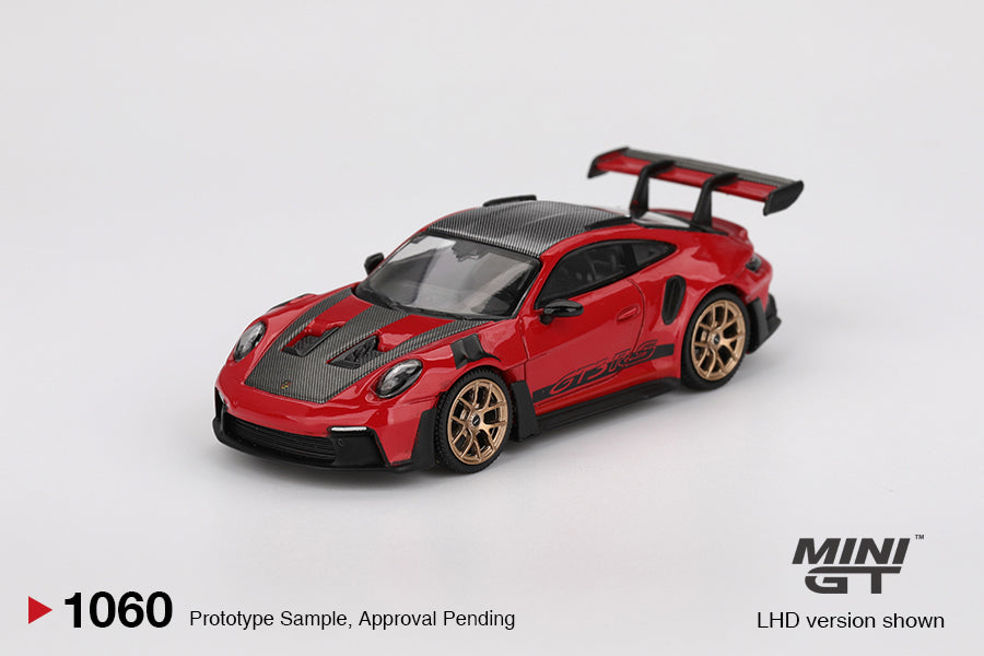 Mini GT 1:64 Porsche 911 (992) GT3 RS Weissach Package Guards Red #1060 (RHD)