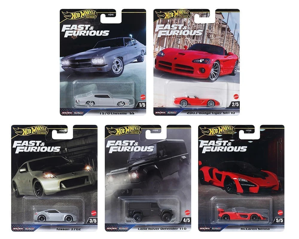 Hot Wheels Premium Fast & Furious Set of 5 979J 1:64
