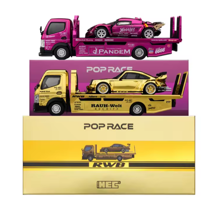 Pop Race XCARTOYS HEC 2026 Pandem Fuso-300 Tow Truck & RWB 930