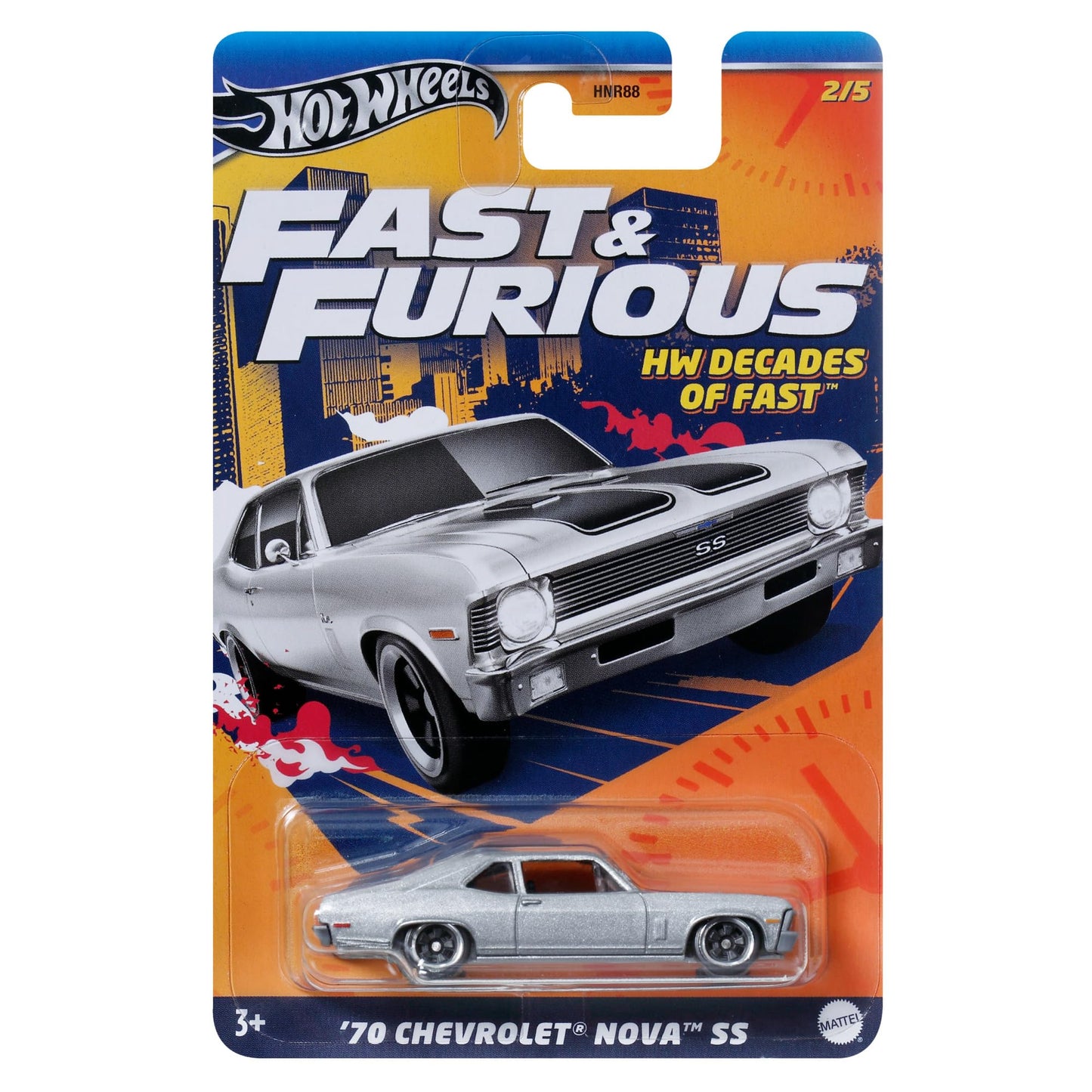 Hot Wheels 1:64 '70 Chevrolet Nova SS Fast and Furious HW Decades of Fast 2/5