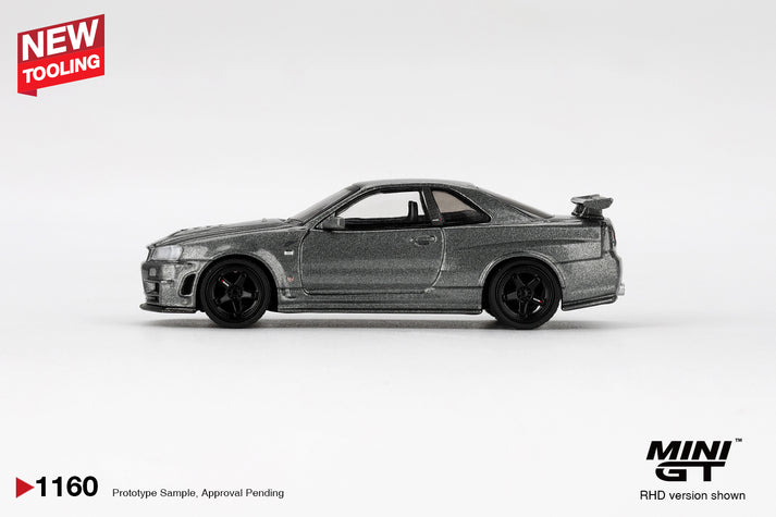 Mini GT 1:64 Nissan Skyline GT-R Dark Metal Grey NISMO BNR34 CRS #1160
