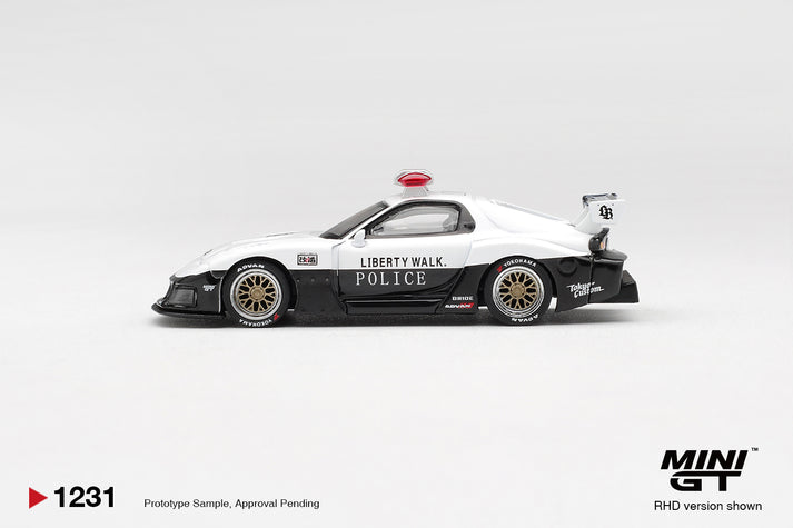 Mini GT 1:64 1998 Mazda RX-7 LB-Super Silhouette Police (RHD) #1231
