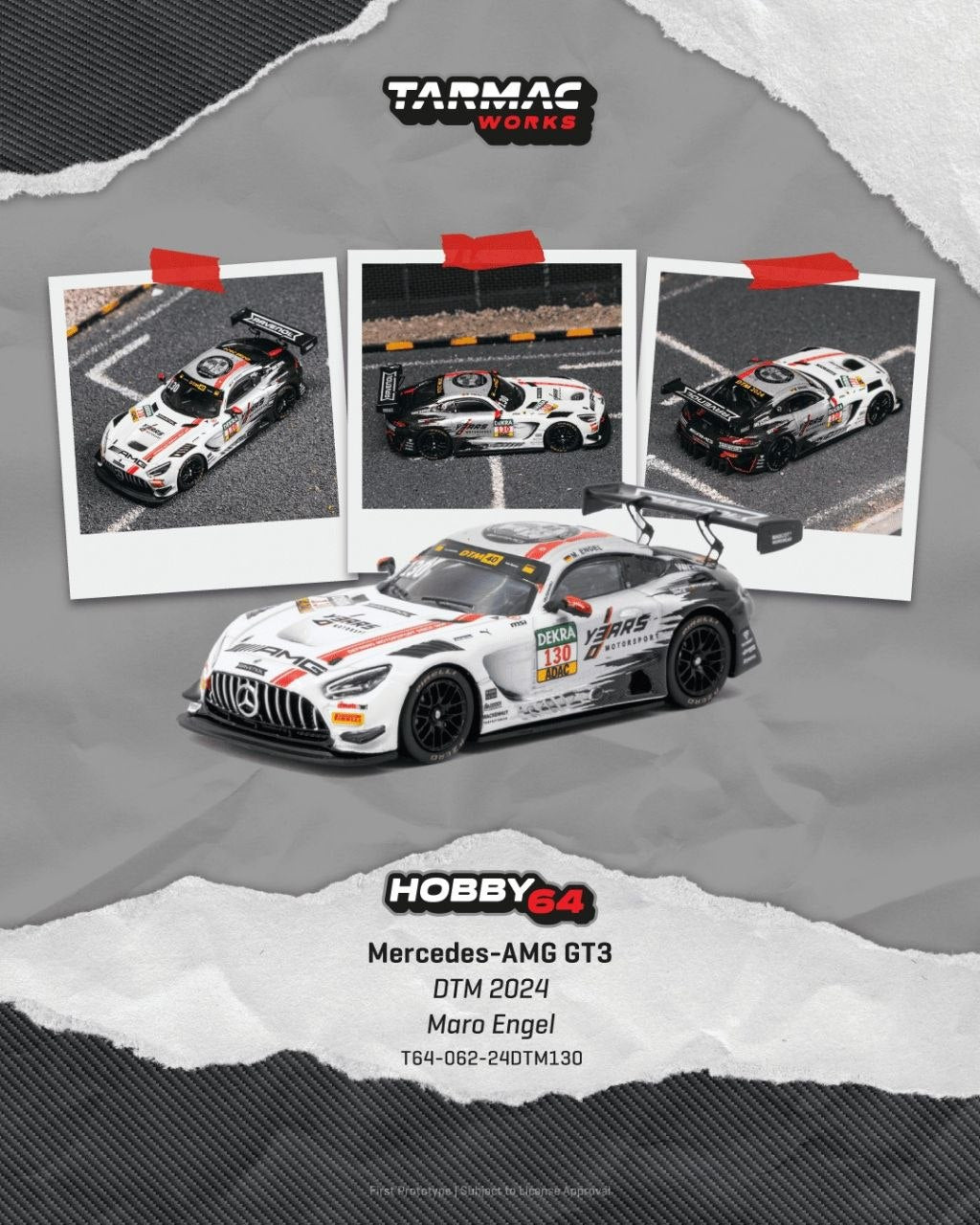 Tarmac Works 1:64 Mercedes-AMG GT3 DTM 2024 Maro Engel