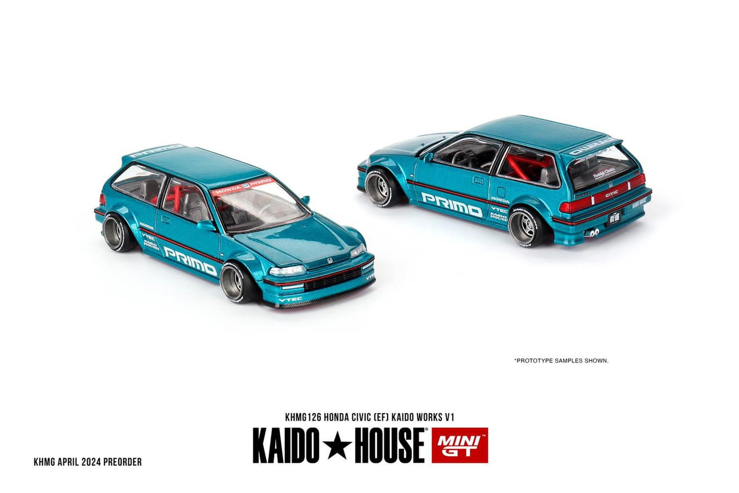 Kaido House x MiniGt Honda Civic EF KAIDO WORKS V1 #126