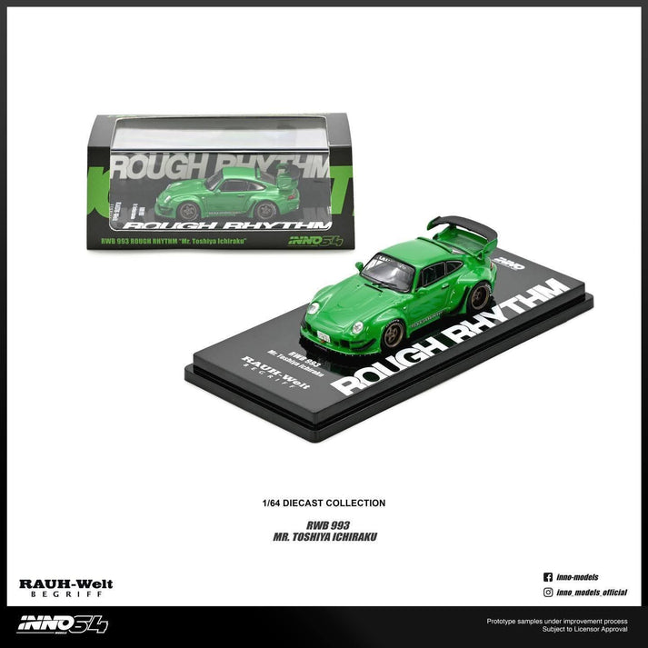 Inno64 1:64 RWB 993 Rough Rhythm "Mr Toshiya Ichiraku's Car" 2026 Shenzhen Cool Car Show Special Edition