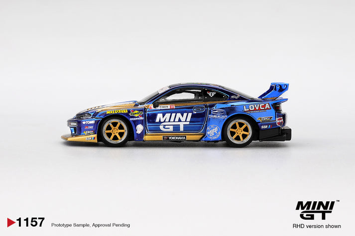 Mini GT 1:64 Nissan Silvia (S15) LB-Super Silhouette #555 Team MINI GT Liberty Walk 2025 Formula Drift #1157