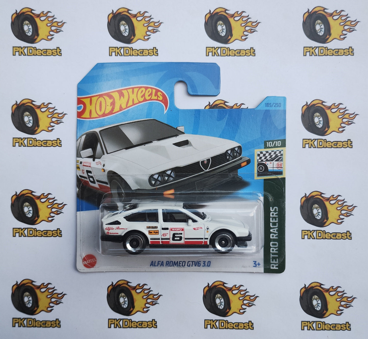 Hot Wheels 2023 Alfa Romeo GTV6 3.0 - Retro Racers - 185/250 Short Card