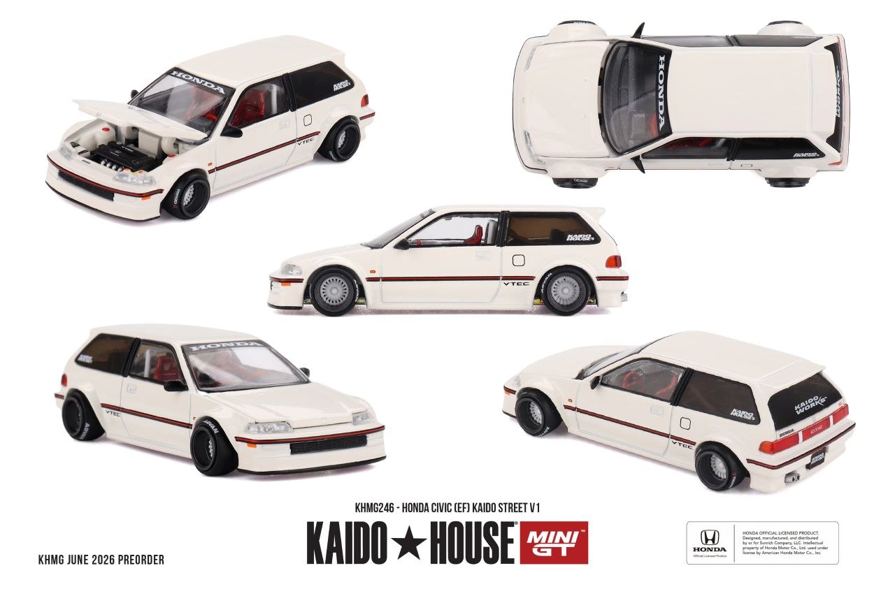 Kaido House x Mini GT 1:64 Honda Civic (EF) Kaido Street V #246