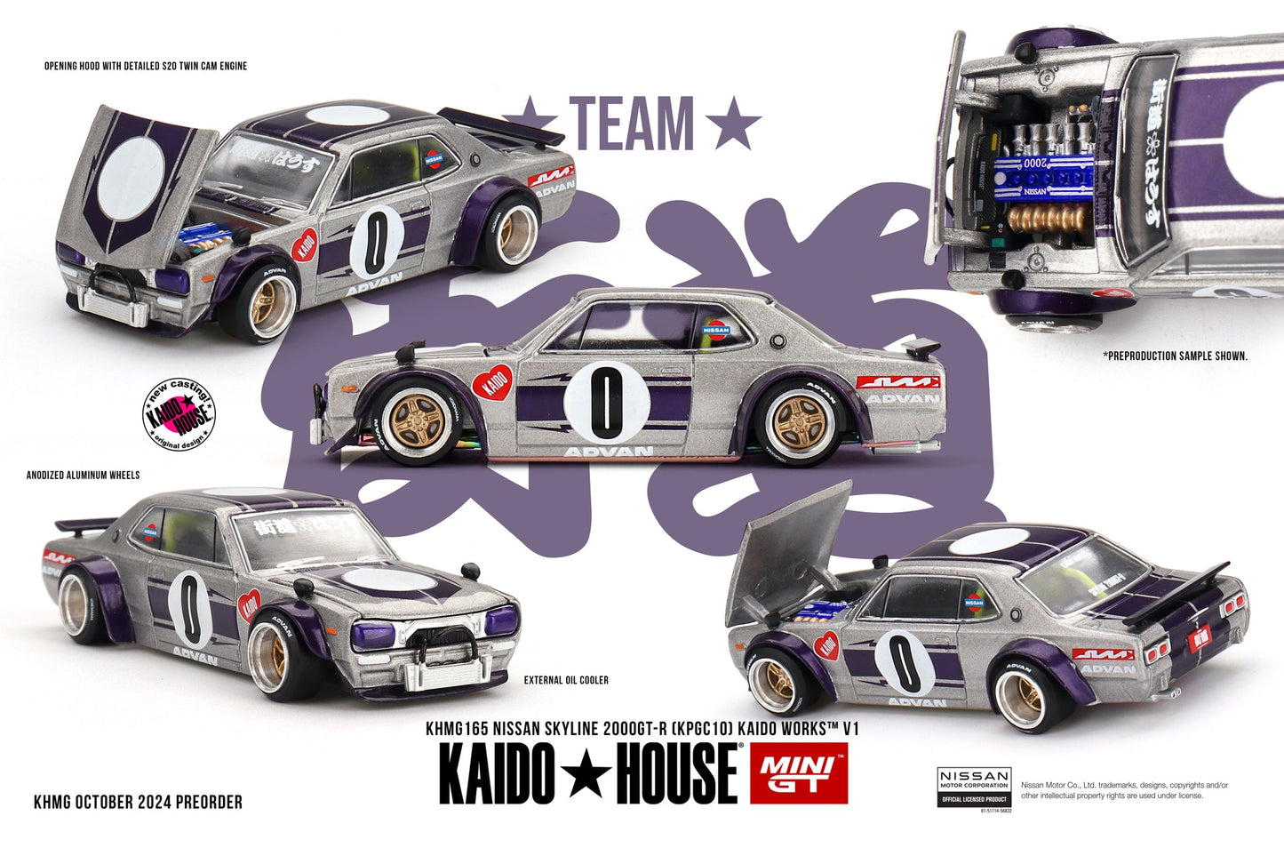 Kaido House x Mini GT Nissan Skyline 2000GT-R (KPGC10) KAIDO WORKS V1