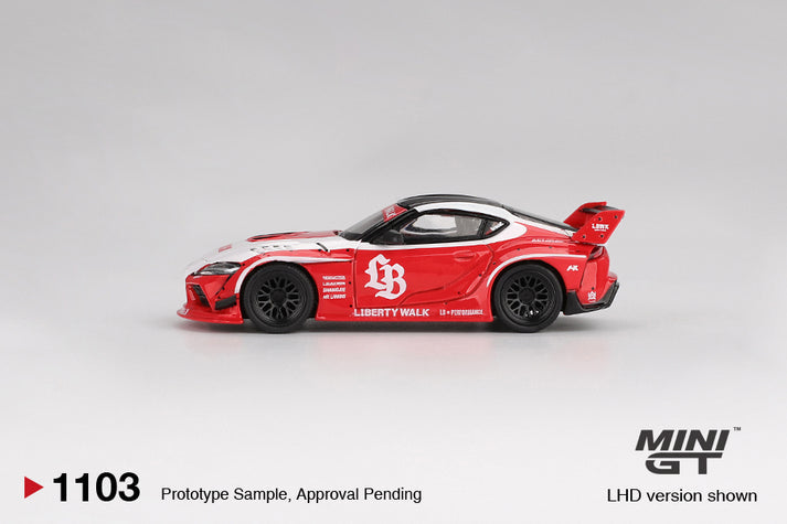 Mini GT 1:64 LB-WORKS Toyota GR Supra Red/White #1103