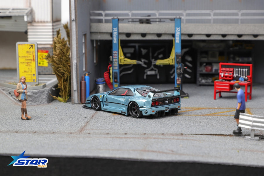 Star Model 1:64 Ferrari F40 LB-Works Wide-Body Modified Blue