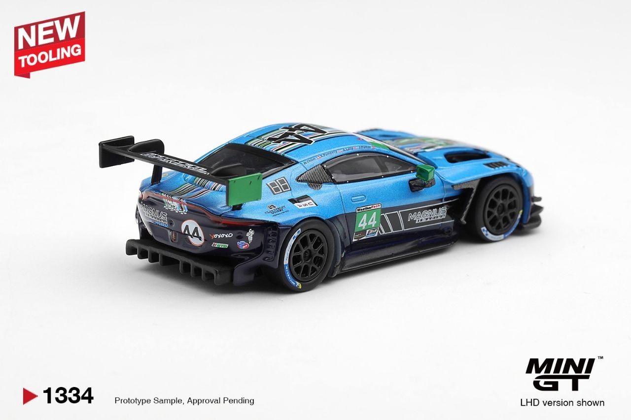 Mini GT 1:64 Aston Martin Vantage GT3 Evo #44 Magnus Racing 2025 IMSA Daytona 24 Hrs #1334