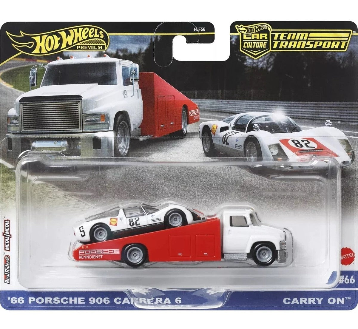 Hot Wheels 1:64 Team Transport '66 Porsche 906 Carrera 6