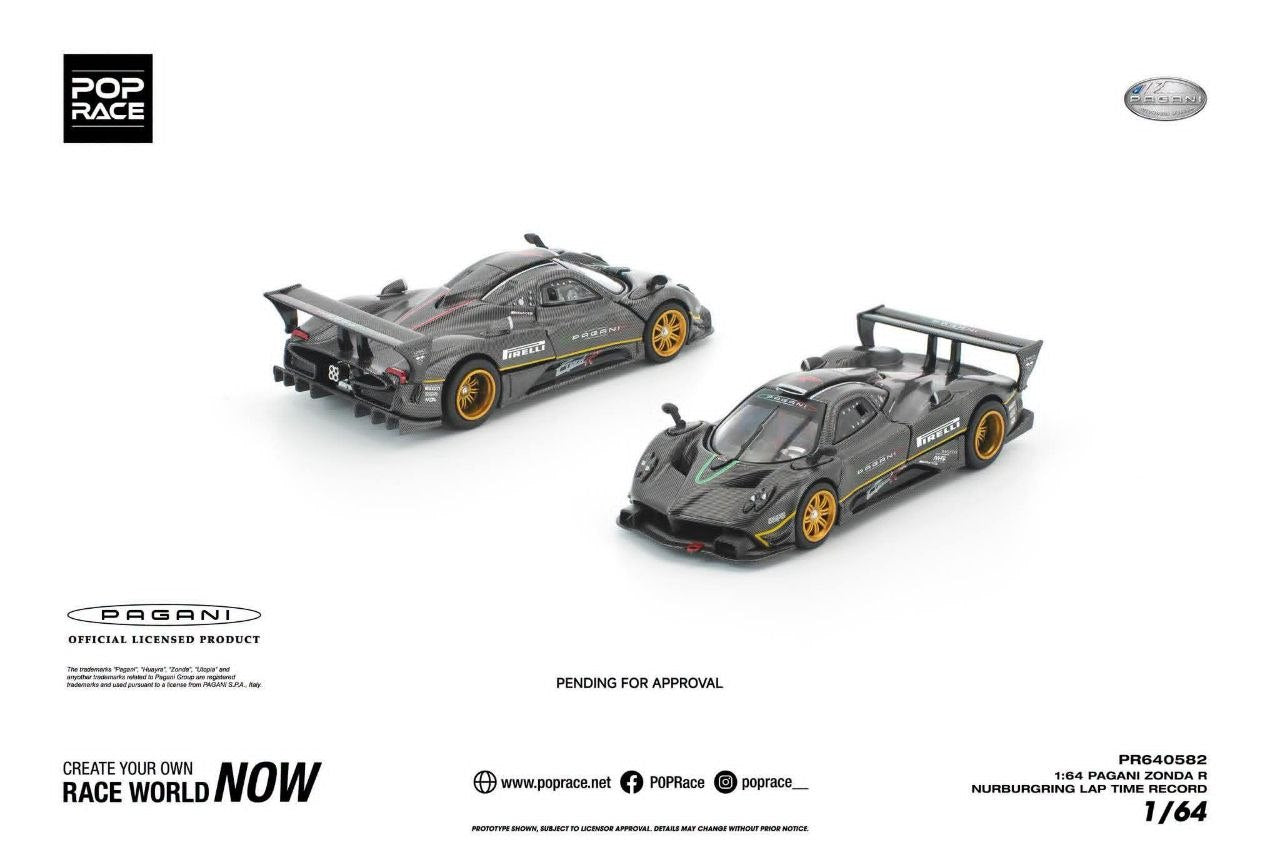 Pop Race 1:64 Pagani Zonda R NURBURGRING LAP TIME RECORD