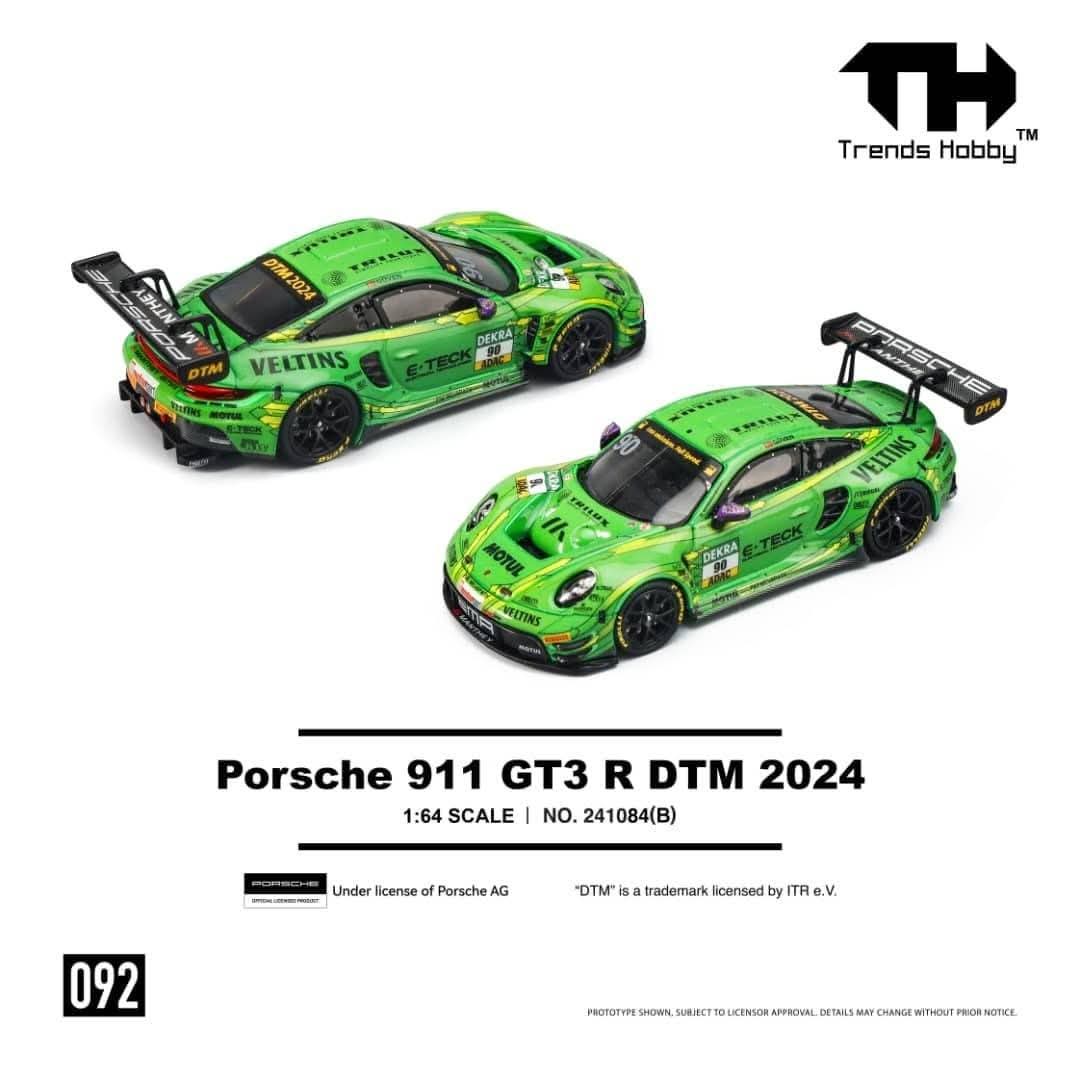 Trends Hobby 1:64 Porsche 911 (992) GT3 R DTM 2024 in Green #90 (092)