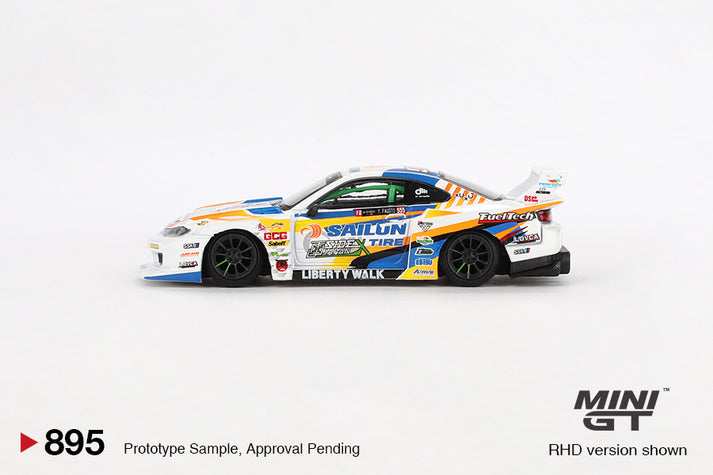 Mini GT Nissan LB-Super Silhouette S15 Silvia No.555 Formula Drift 2023 1:64