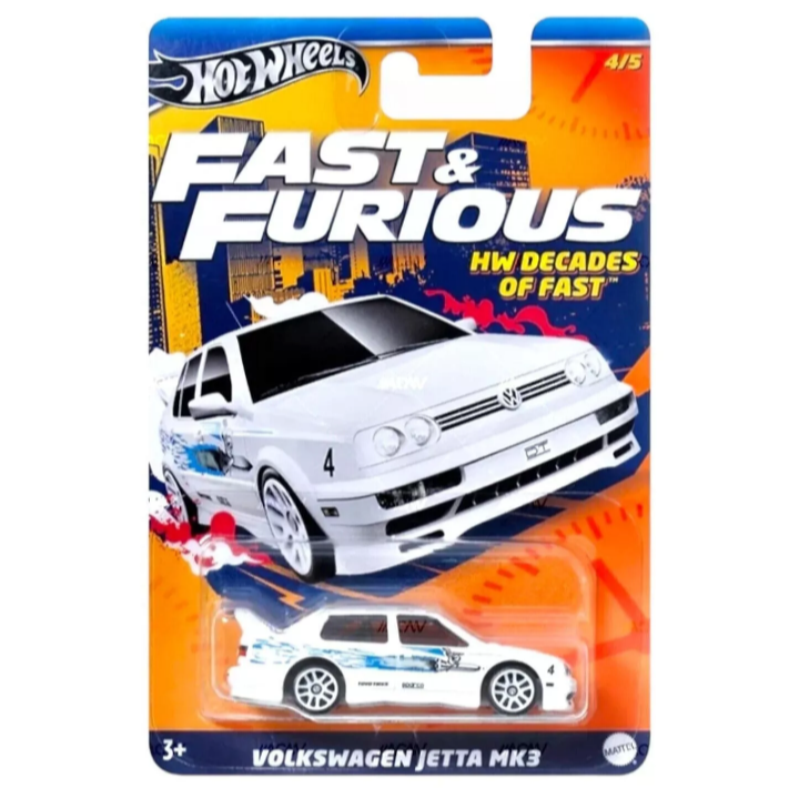 Hot Wheels 1:64 Volkswagen Jetta MK3 Fast and Furious HW Decades of Fast 4/5
