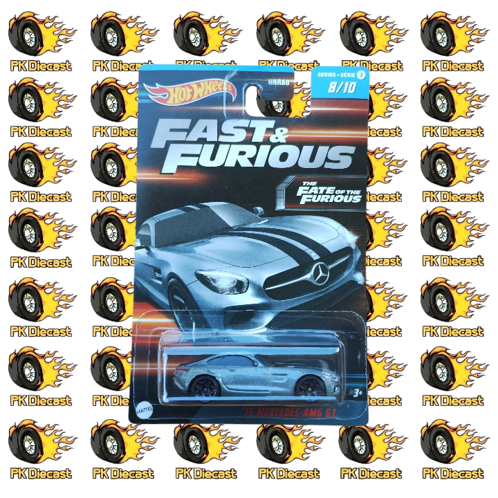 Hot Wheels 1:64 Fast & Furious Series 3 The Fate of the Furious '15 Mercedes AMG GT 8/10