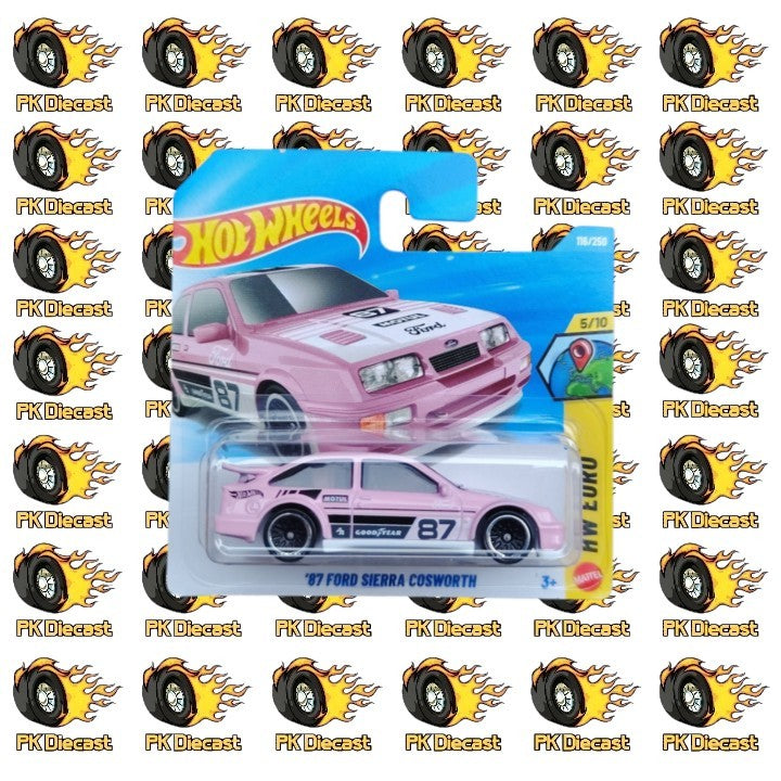 Hot Wheels 1:64 Mainline '87 Ford Sierra Cosworth 116/250 HW Euro Short Card