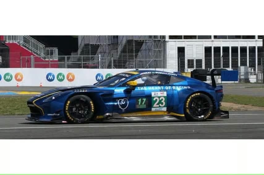 Spark Models 1:64 2026 Aston Martin Vantage AMR LMGT3 #23 G.Newell/E.Barrichello/J.Adam Heart of Racing Team 3rd LMGT3 class Le Mans 24H Blue
