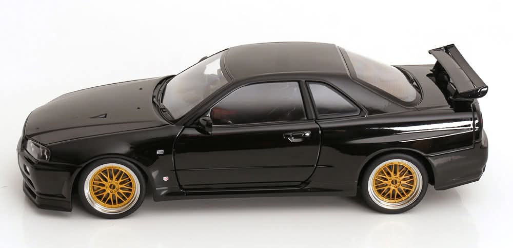 KK Scale 1:12 2001 Nissan Skyline GT-R R34 V-Spec II with BBS Rims Black