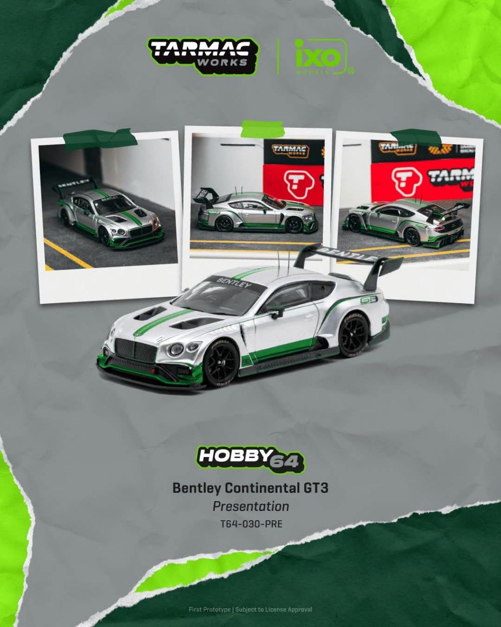 Tarmac Works 1:64 Bentley Continental GT3 Presentation