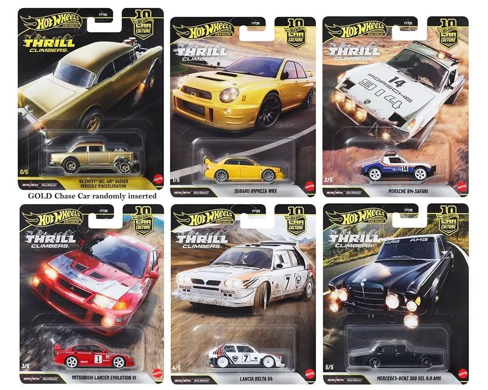 Hot Wheels 1:64 2026 Thrill Climbers Factory Sealed Case x10 Cars