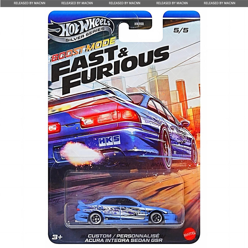 Hot Wheels 1:64 Silver Series Fast & Furious Boost Mode Full Set of X5 Cars