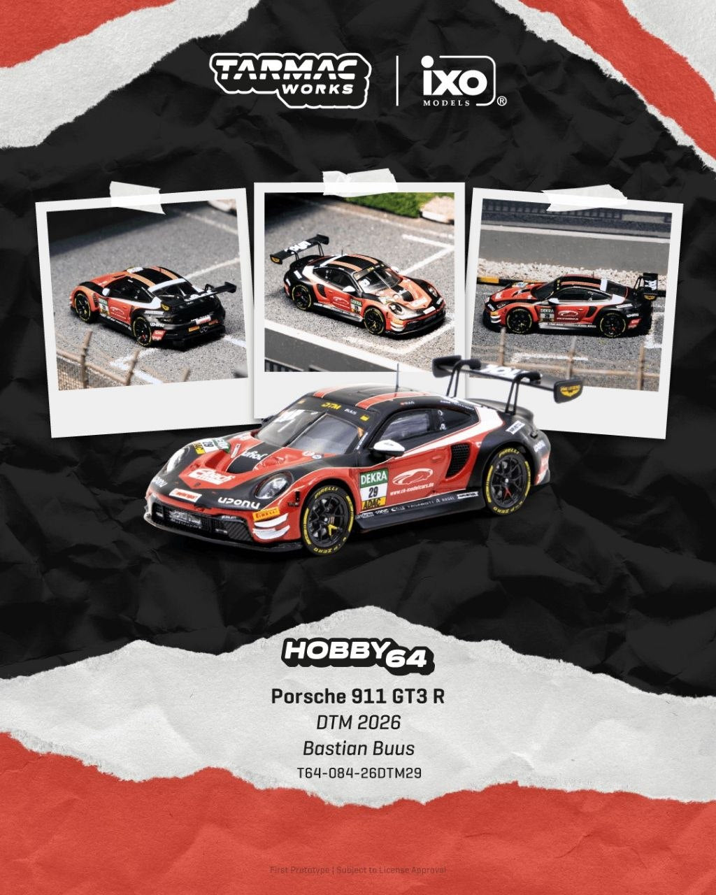 Tarmac Works 1:64 Porsche 911 GT3 RDTM Champion 2025 Ayhancan Güven