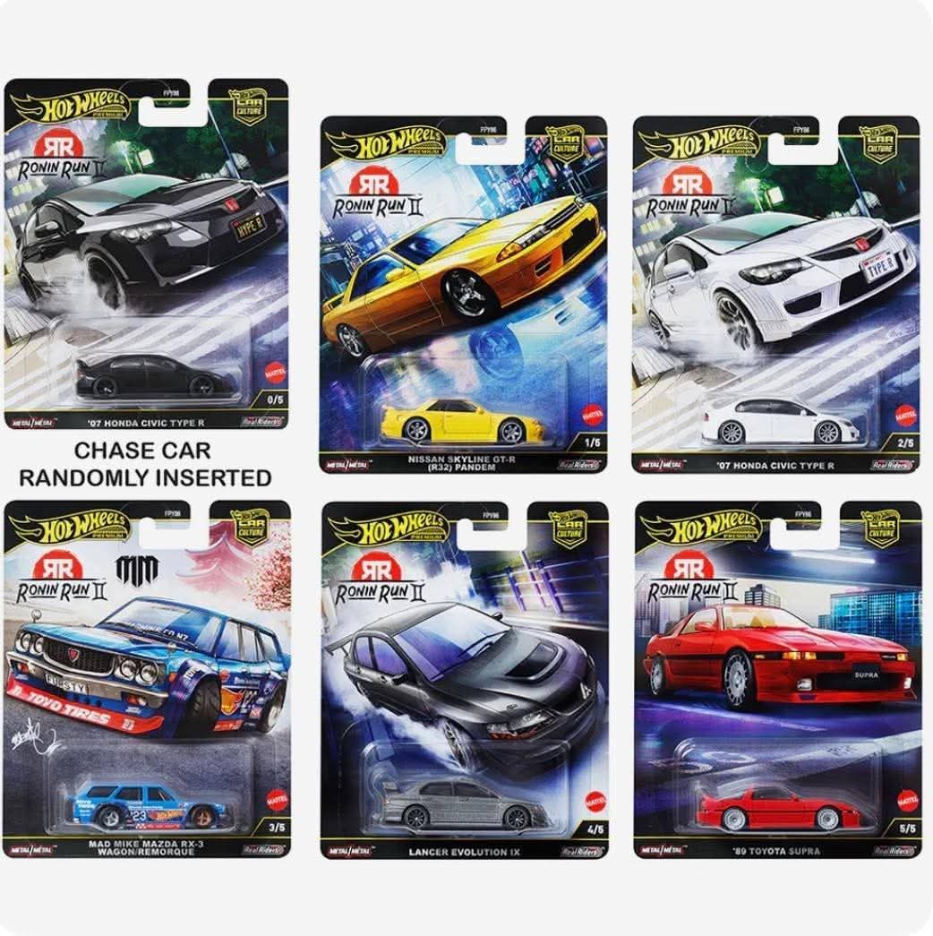 Hot Wheels 2025 Ronin Run 2 Factory Sealed Case of 10 Chance of Chase