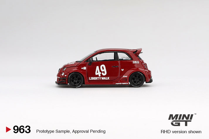 Mini GT LB-WORKS x Abas Works Abarth 595 Red MGT00963-R 1:64